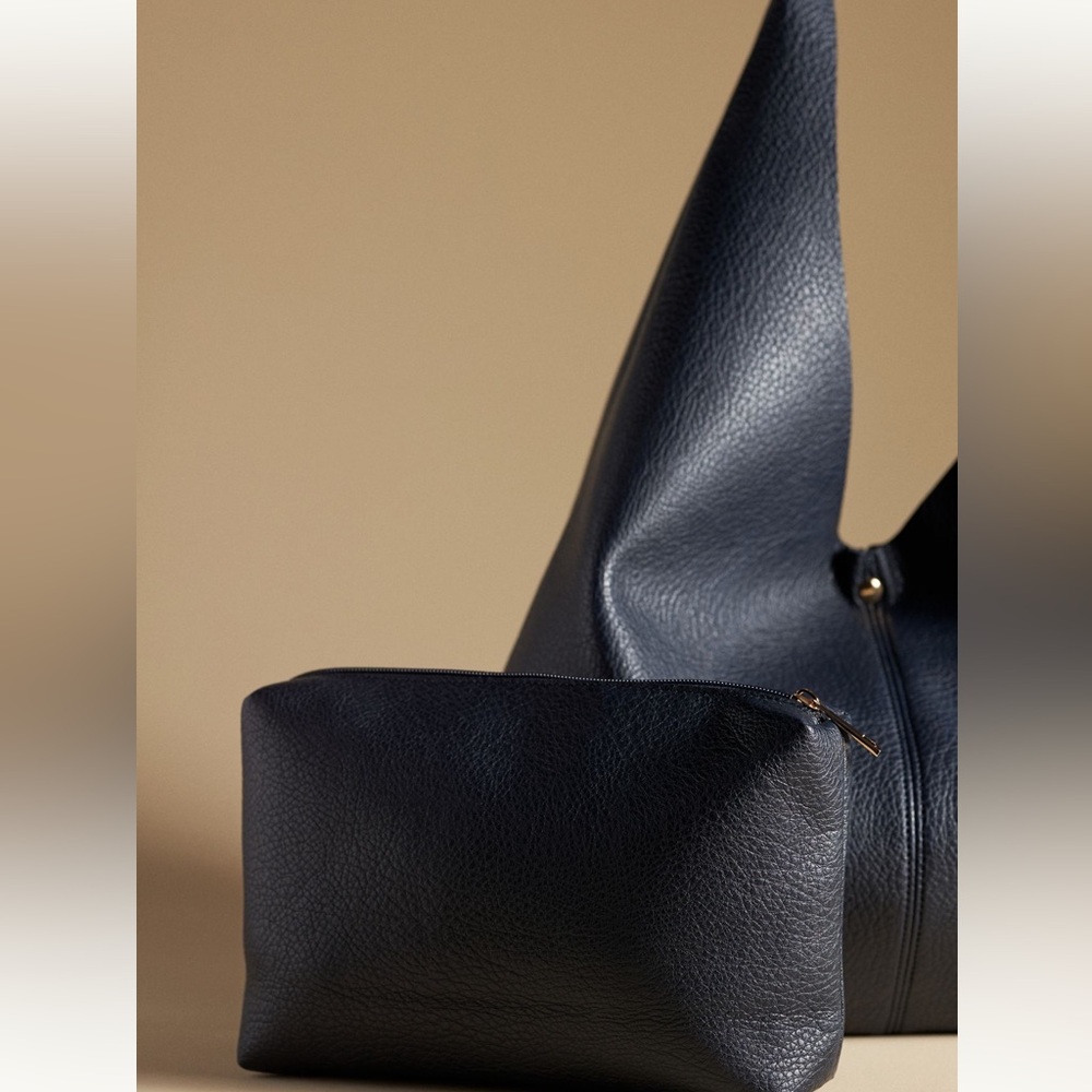 NEW Anthropologie-The love knot (Large edition) Viral Purse-Dark Navy blue - Picture 4 of 6